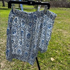 H&M Blue and White Patterned Women Shorts